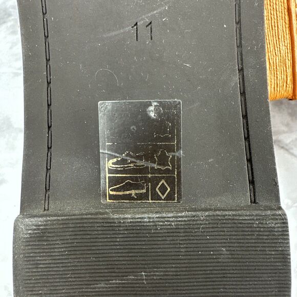 Tory Burch Mini Everly Back Strap Sandal Size 11 Antique Tan Vanchetta Leather - Picture 11 of 11